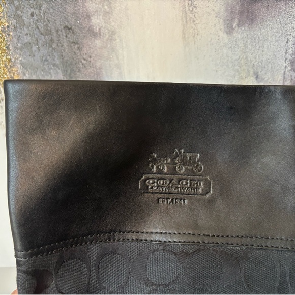 COACH Black Leather and Fabric Boots - Picture 9 of 16